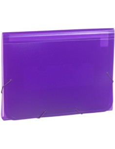 Carpeta fuelle fº 13 departamentos violeta polipropileno